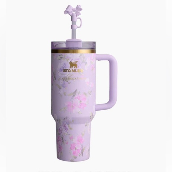 NIB Stanley x LoveShackFancy Quencher Tumbler in Happy Thoughts